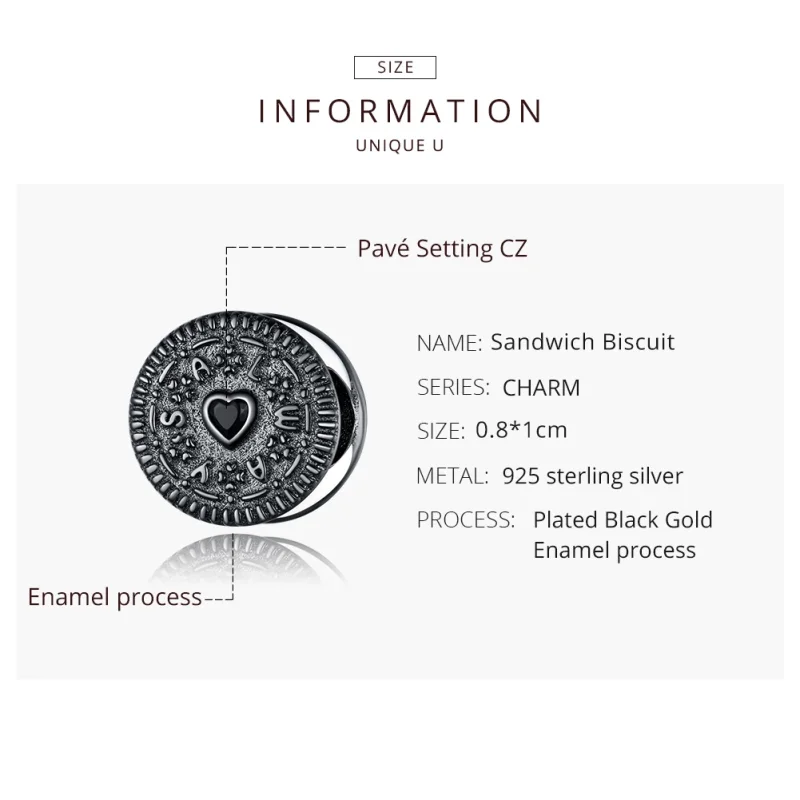 (afbeelding voor) Pandora Style Broodje Koekje Bedel - BSC352 - Bekijken 8