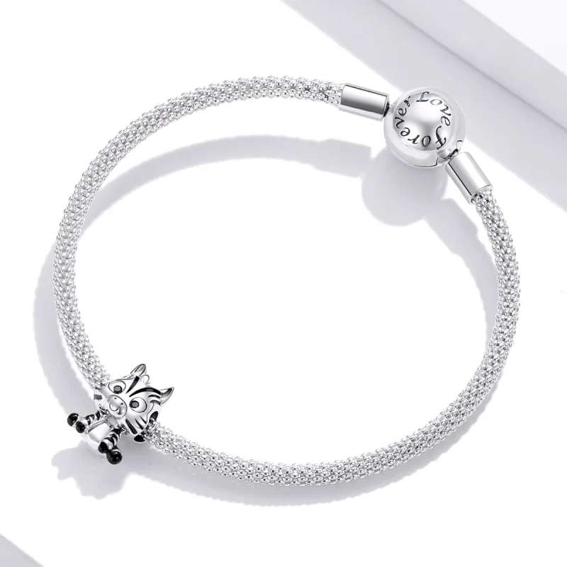 (afbeelding voor) Pandora Style Cartoon Zebra Bedel - BSC387 - Bekijken 3