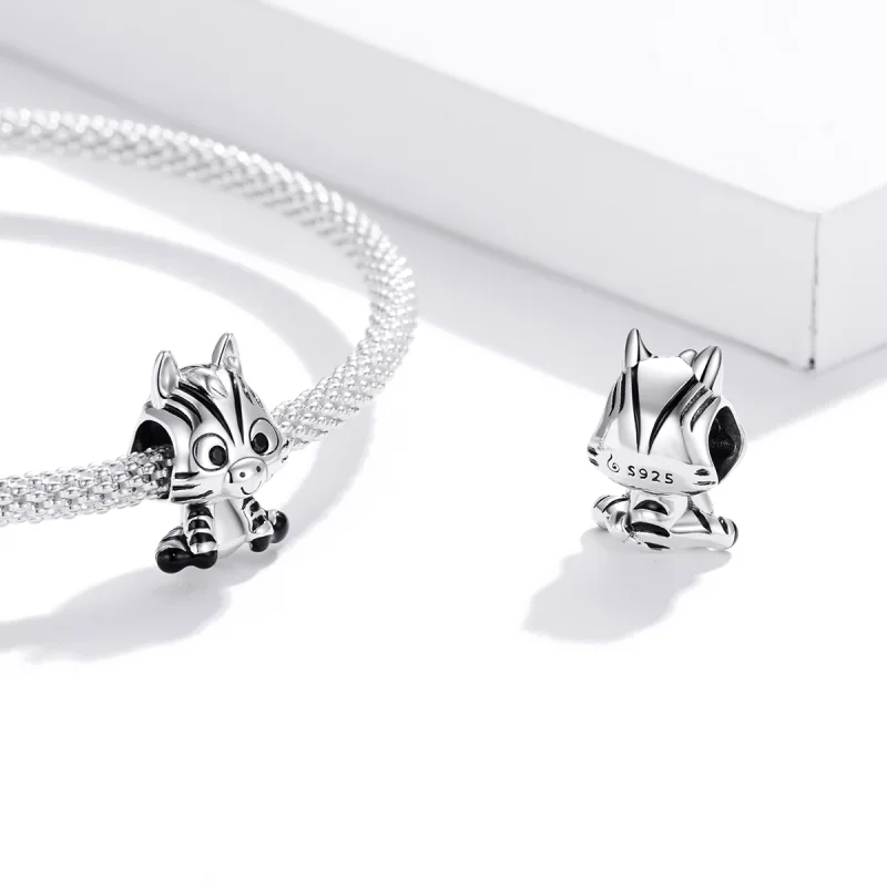 (afbeelding voor) Pandora Style Cartoon Zebra Bedel - BSC387 - Bekijken 4