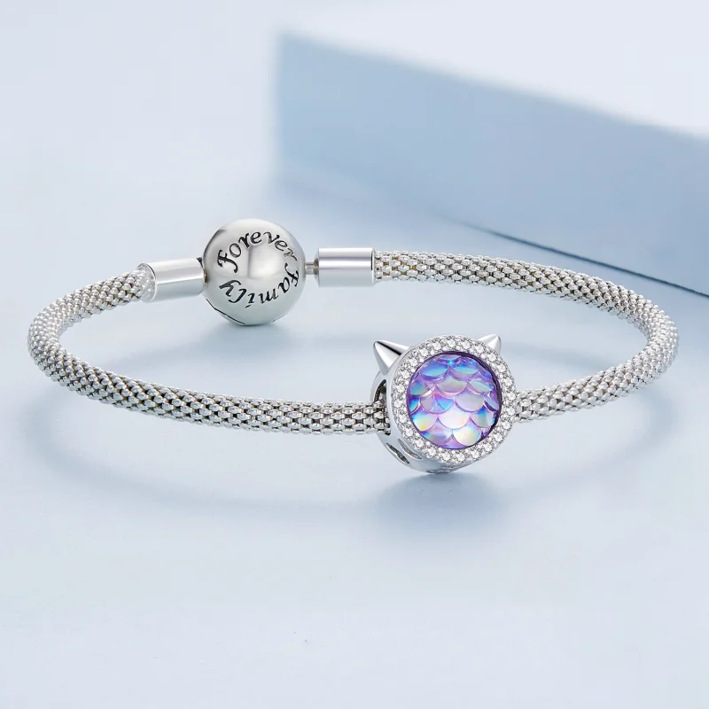 (afbeelding voor) Pandora Style Cat Head Visschubben Bedel - BSC703 - Bekijken 5