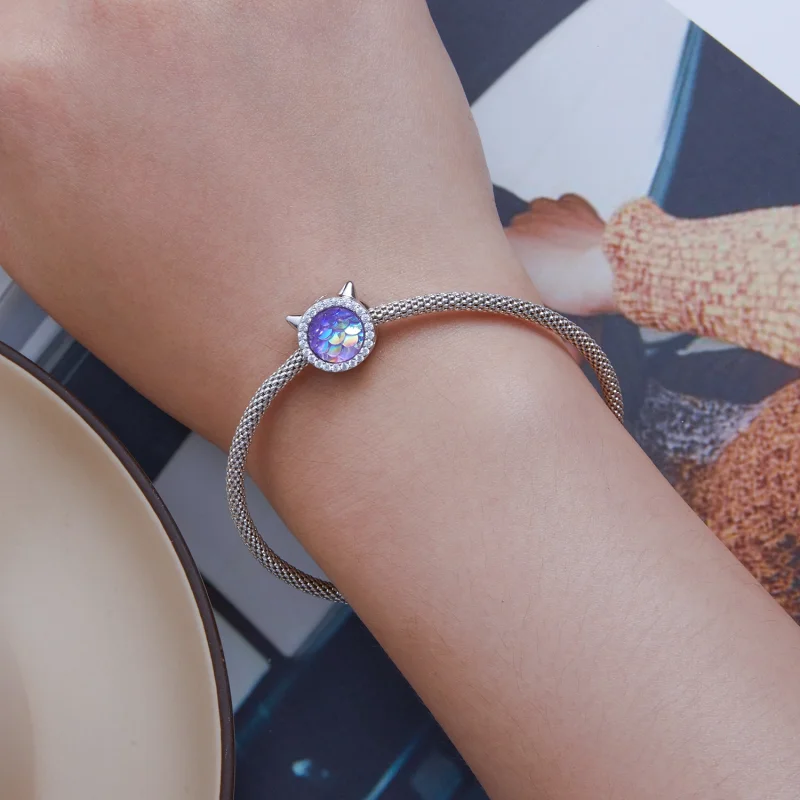 (afbeelding voor) Pandora Style Cat Head Visschubben Bedel - BSC703 - Bekijken 6