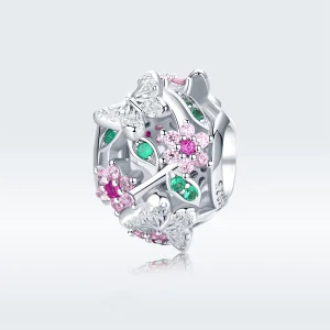 (afbeelding voor) Pandora Style Dansende vlinder Bedel - BSC116