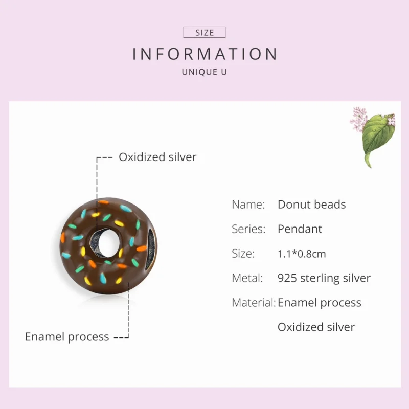 (afbeelding voor) Pandora Style Donut Bedel - SCC1820 - Bekijken 7