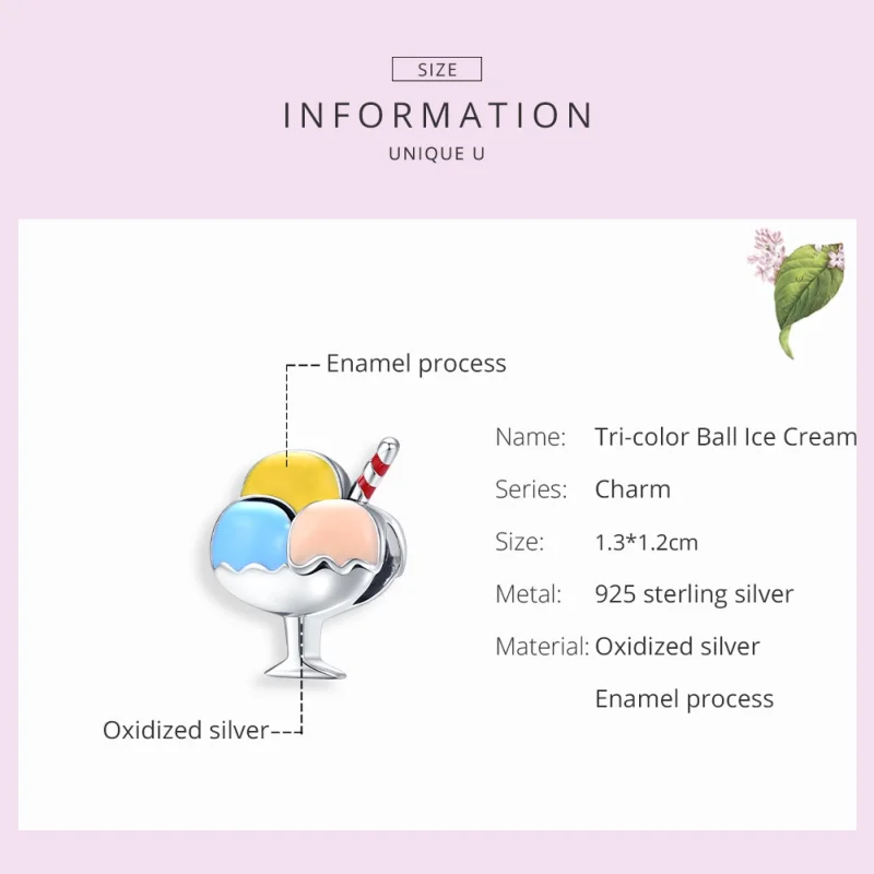 (afbeelding voor) Pandora Style Driekleurig Bal-ijs Bedel - SCC1532 - Bekijken 7