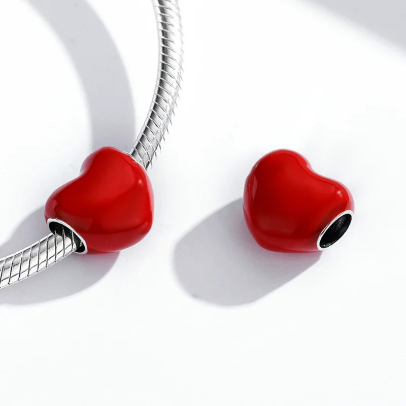 (afbeelding voor) Pandora Style Eenvoudige liefde Bedel - SCC1986-RD - Bekijken 4