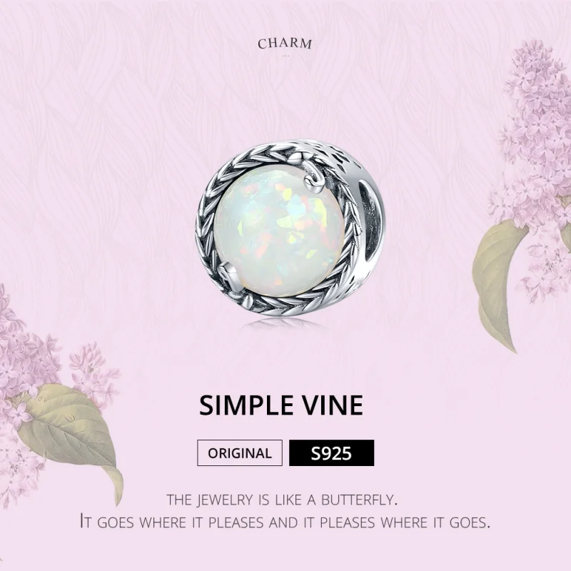 (afbeelding voor) Pandora Style Eenvoudige wijnstok Bedel - SCC1576 - Bekijken 6