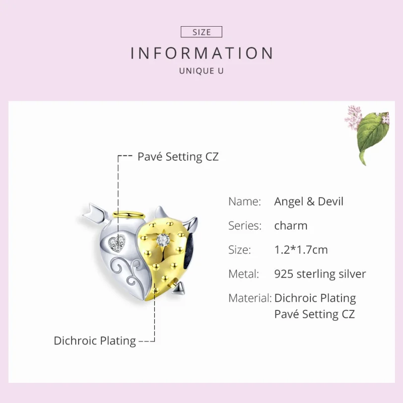 (afbeelding voor) Pandora Style Engel duivel Bedel - BSC107 - Bekijken 7