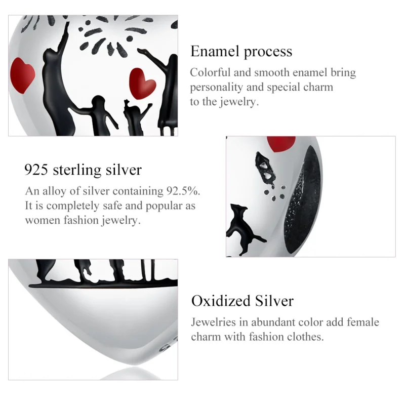 (afbeelding voor) Pandora Style Familie liefde Bedel - SCC1634 - Bekijken 7