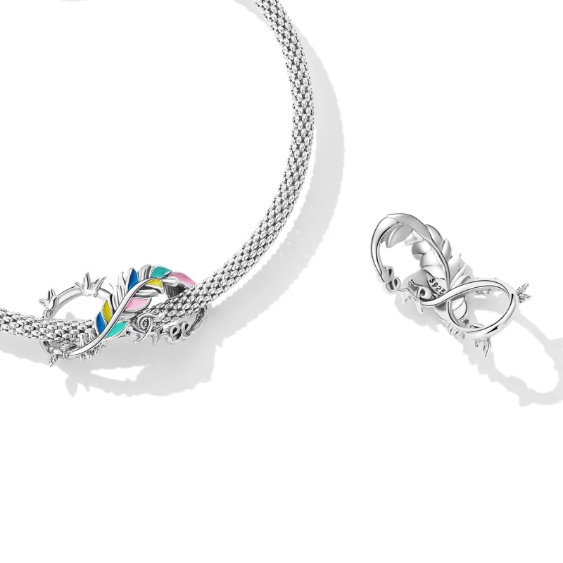 (afbeelding voor) Pandora Style Feather Infinity Symbool Bedel - SCC2322 - Bekijken 4