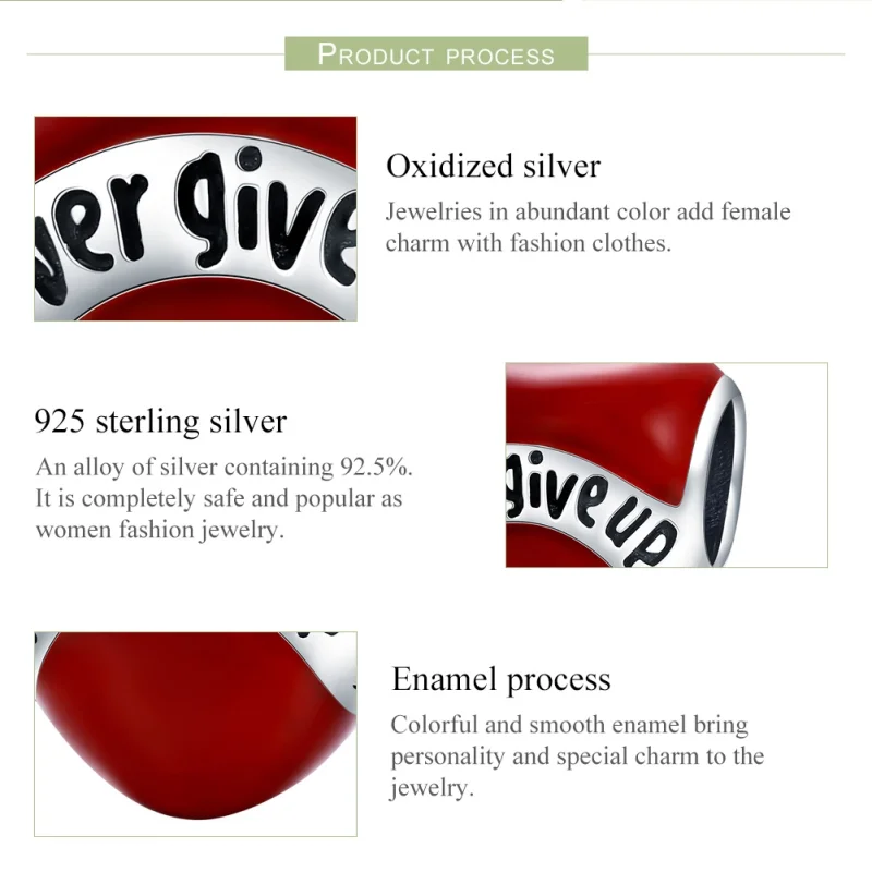 (afbeelding voor) Pandora Style Geef niet op Bedel - SCC808 - Bekijken 7