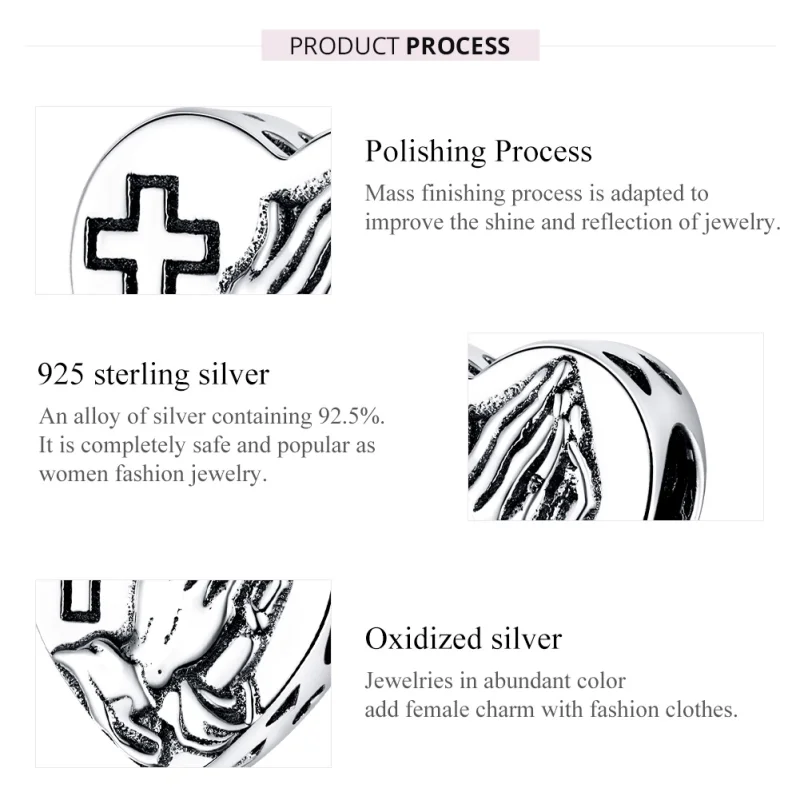 (afbeelding voor) Pandora Style Geloof Bedel - BSC317 - Bekijken 7