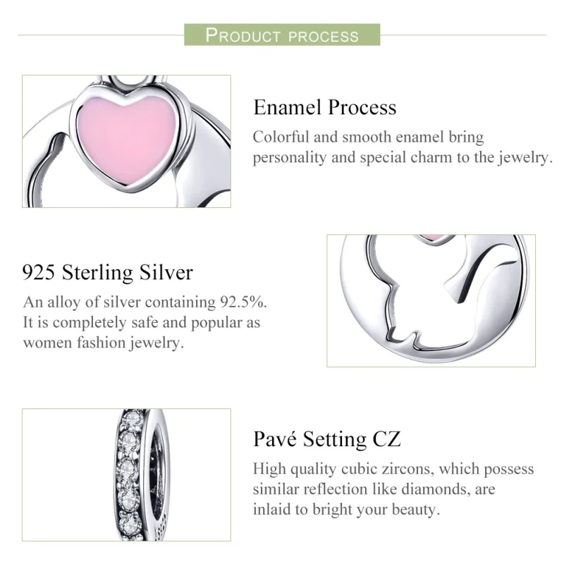 (afbeelding voor) Pandora Style Gelukkige Kitty Hangende Bedel - SCC1140 - Bekijken 4