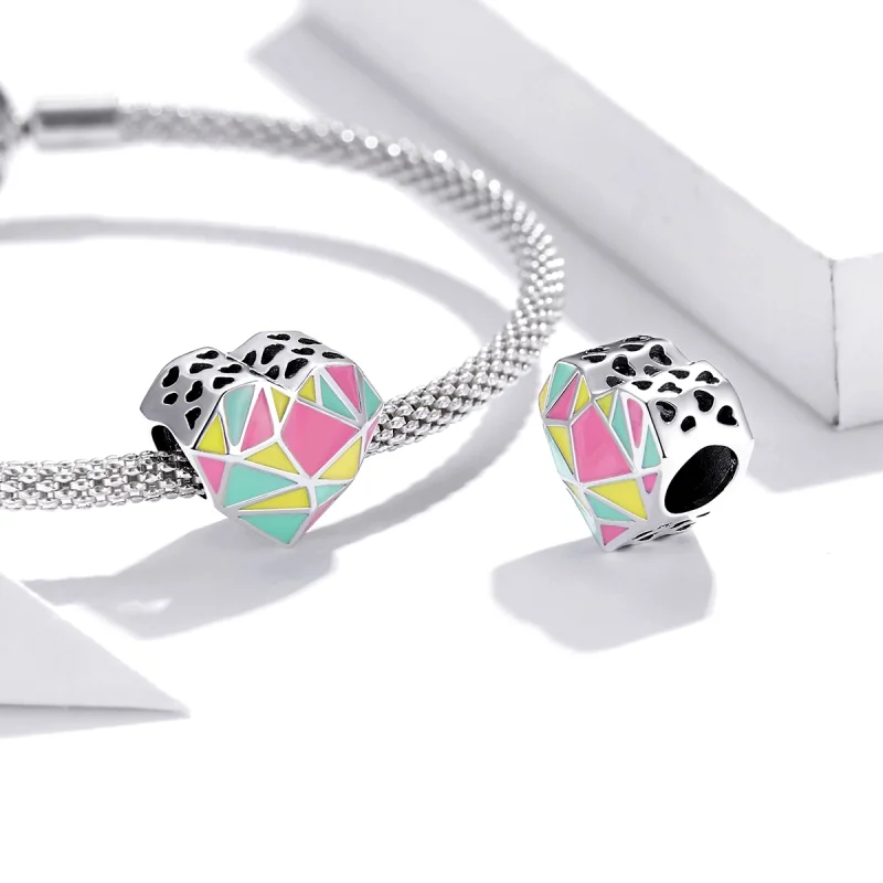 (afbeelding voor) Pandora Style Geometrische Patronen Bedel - SCC1761 - Bekijken 4