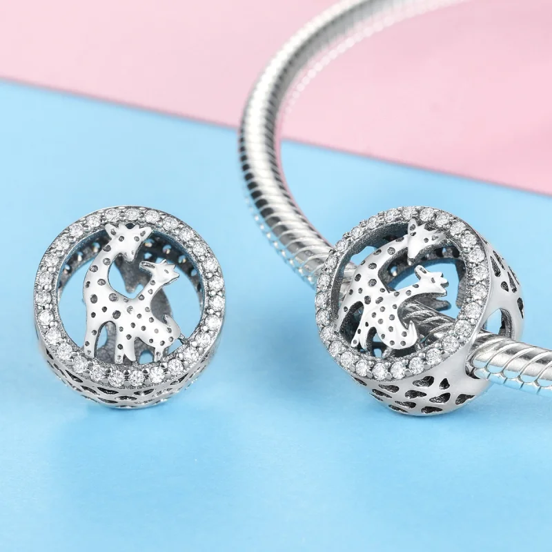 (afbeelding voor) Pandora Style Giraffe Bedel - SCC997 - Bekijken 3