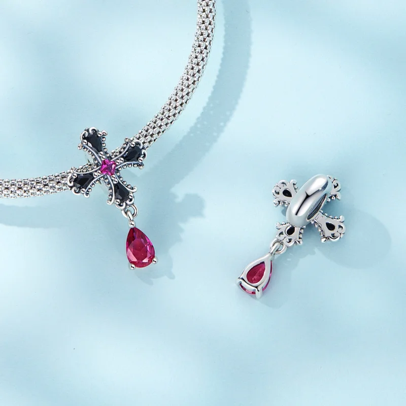 (afbeelding voor) Pandora Style Gotisch Kruis Spacer Bedel - SCC2381 - Bekijken 4