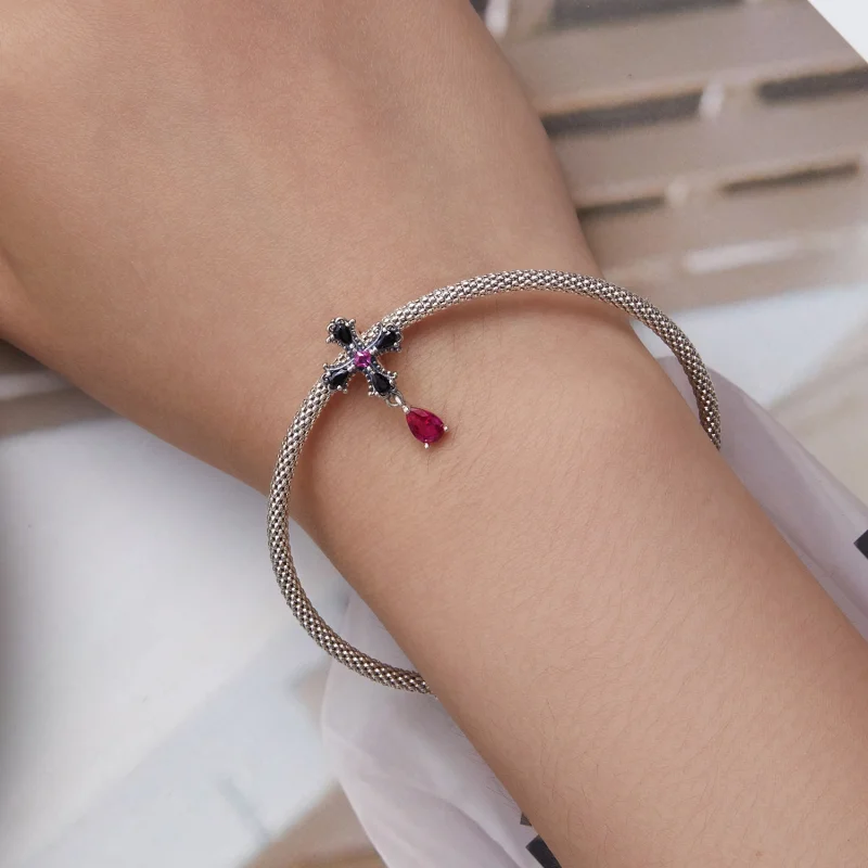 (afbeelding voor) Pandora Style Gotisch Kruis Spacer Bedel - SCC2381 - Bekijken 5