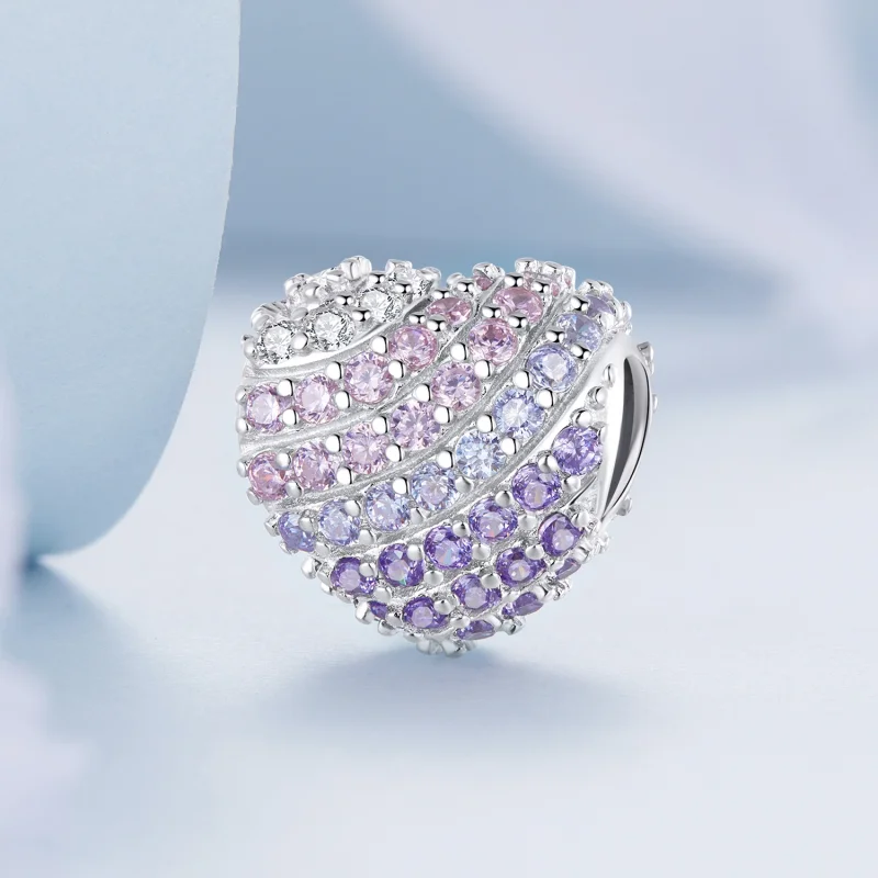 (afbeelding voor) Pandora Style Gradiënt Hart Bedel - BSC624 - Bekijken 2