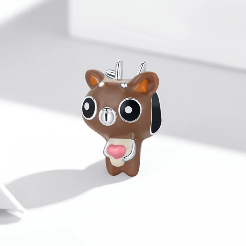 (afbeelding voor) Pandora Style Grappig Hert Bedel - SCC1934 - Bekijken 2