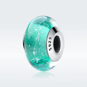 (afbeelding voor) Pandora Style Groen Murano Glas Bedel - SCZ021