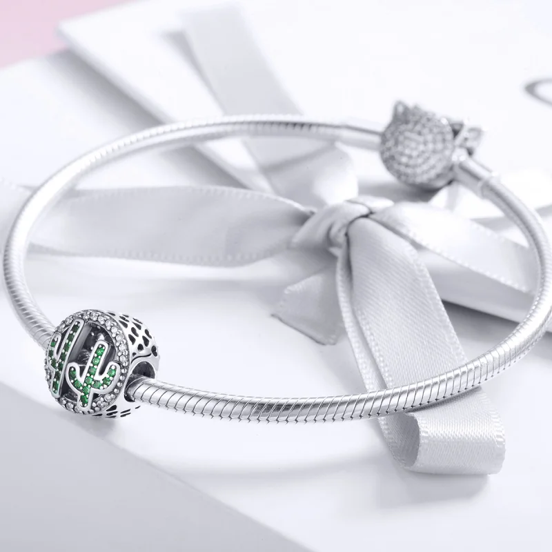 (afbeelding voor) Pandora Style Groene levendige cactus Bedel - SCC918 - Bekijken 3