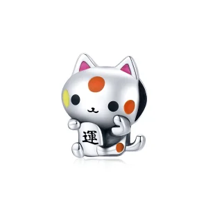 Pandora Style Gunstige geld-grijpende kat Bedel - SCC1855 (afbeelding voor) Pandora Style Gunstige geld-grijpende kat Bedel - SCC1855