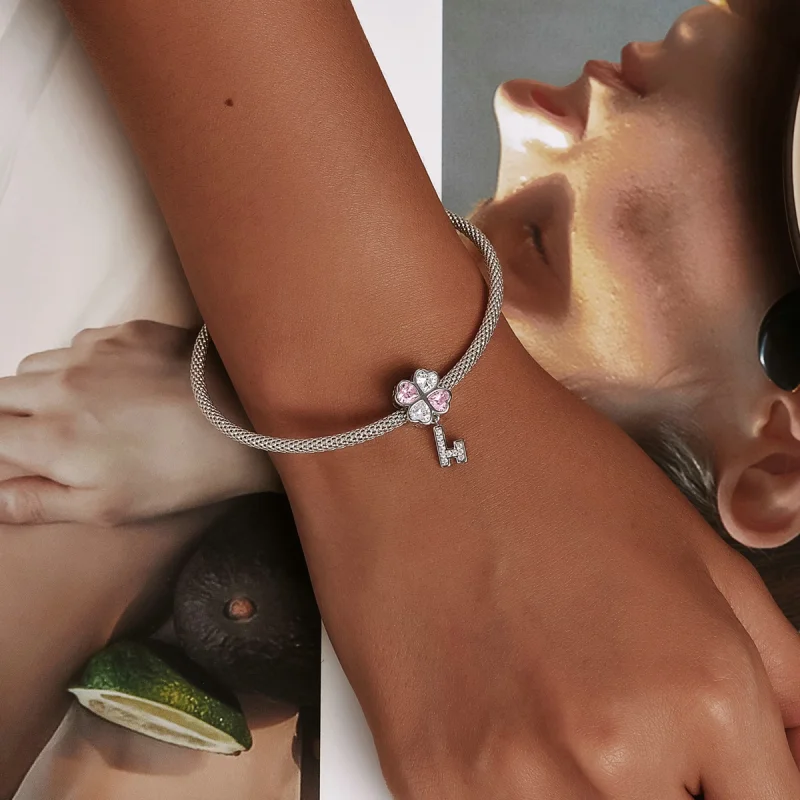 (afbeelding voor) Pandora Style Hart Klaver Key Bedel - SCC2123 - Bekijken 5