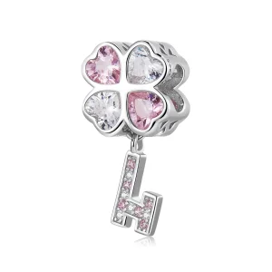 (afbeelding voor) Pandora Style Hart Klaver Key Bedel - SCC2123