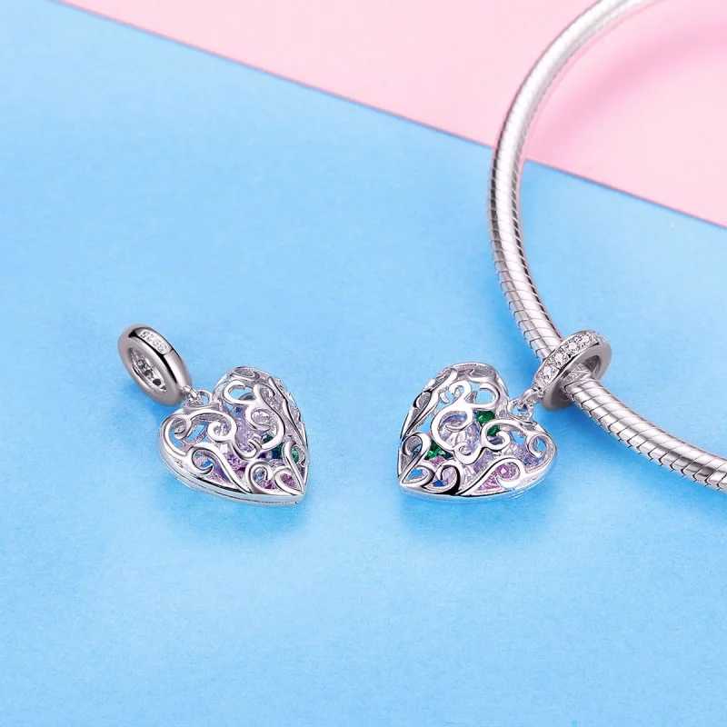 (afbeelding voor) Pandora Style Hartkloppingen Hangende Bedel - SCC1126 - Bekijken 8