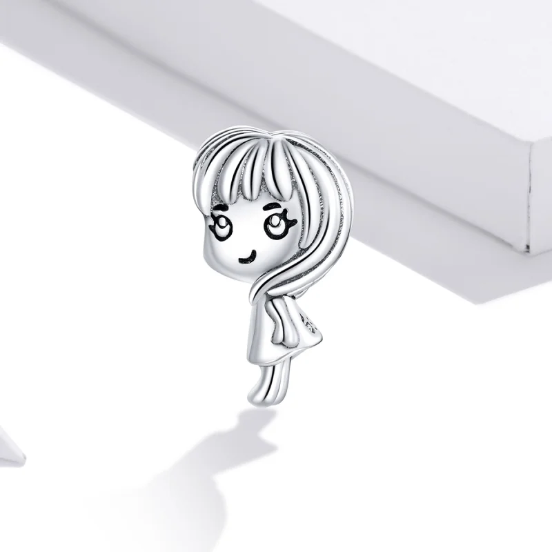 (afbeelding voor) Pandora Style Heartbeat Meisje Bedel - BSC399 - Bekijken 2