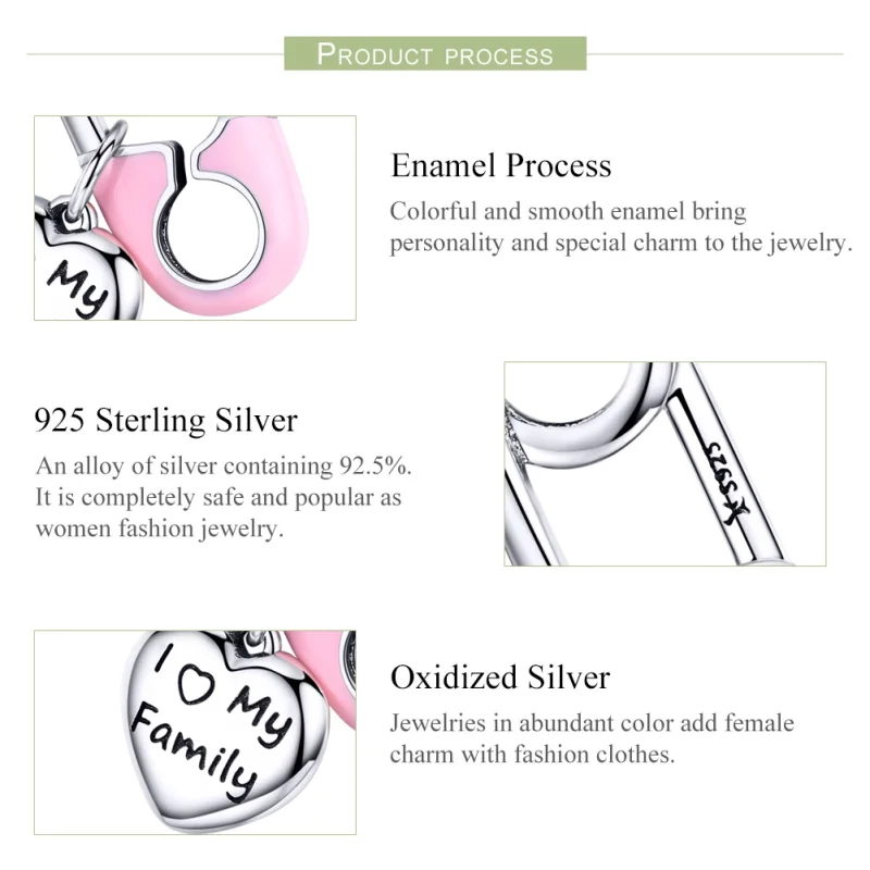 (afbeelding voor) Pandora Style Ik hou van mijn familie Hangende Bedel - SCC1145 - Bekijken 4