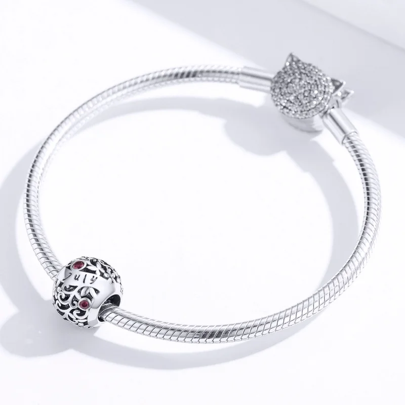 (afbeelding voor) Pandora Style Juli Granaat Geboortesteen Bedel - SCC1385-7 - Bekijken 3