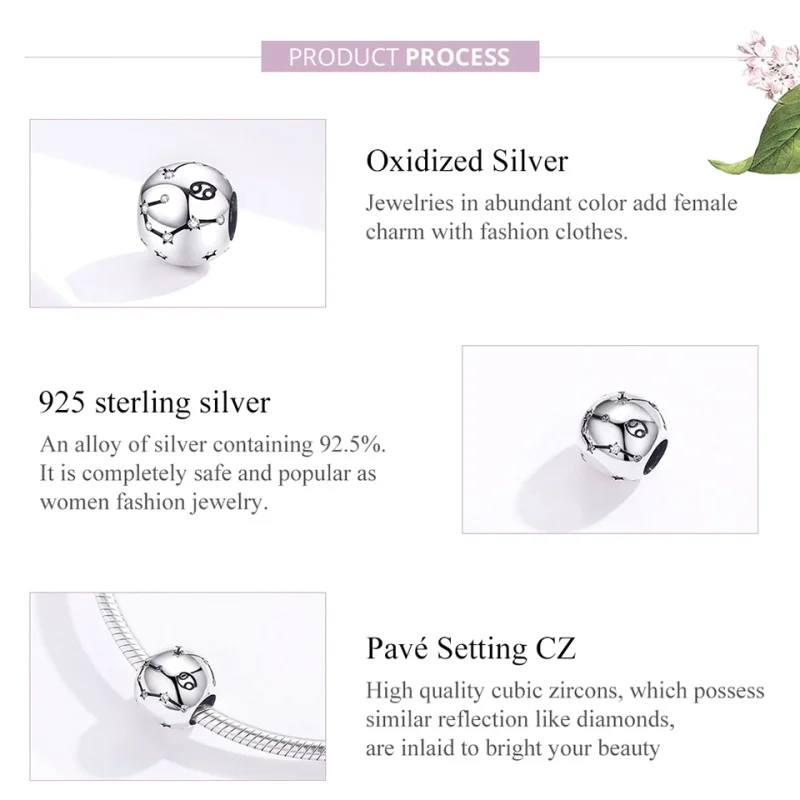 (afbeelding voor) Pandora Style Kanker Bedel - SCC1218-4 - Bekijken 7