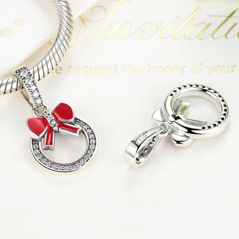 (afbeelding voor) Pandora Style Kerstkrans Hangende Bedel - SCC077 - Bekijken 2