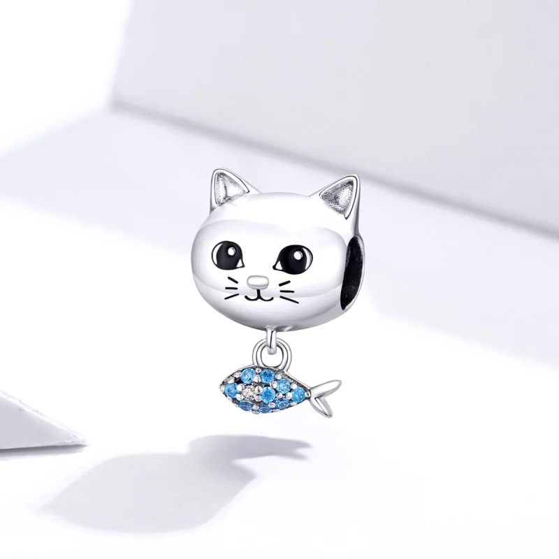(afbeelding voor) Pandora Style Kitty Met Vis Bedel - BSC226 - Bekijken 2