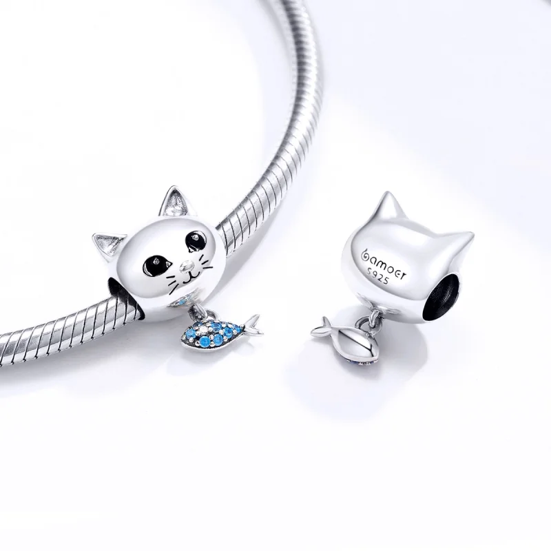 (afbeelding voor) Pandora Style Kitty Met Vis Bedel - BSC226 - Bekijken 4