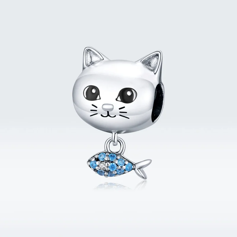 (afbeelding voor) Pandora Style Kitty Met Vis Bedel - BSC226 - Bekijken 5