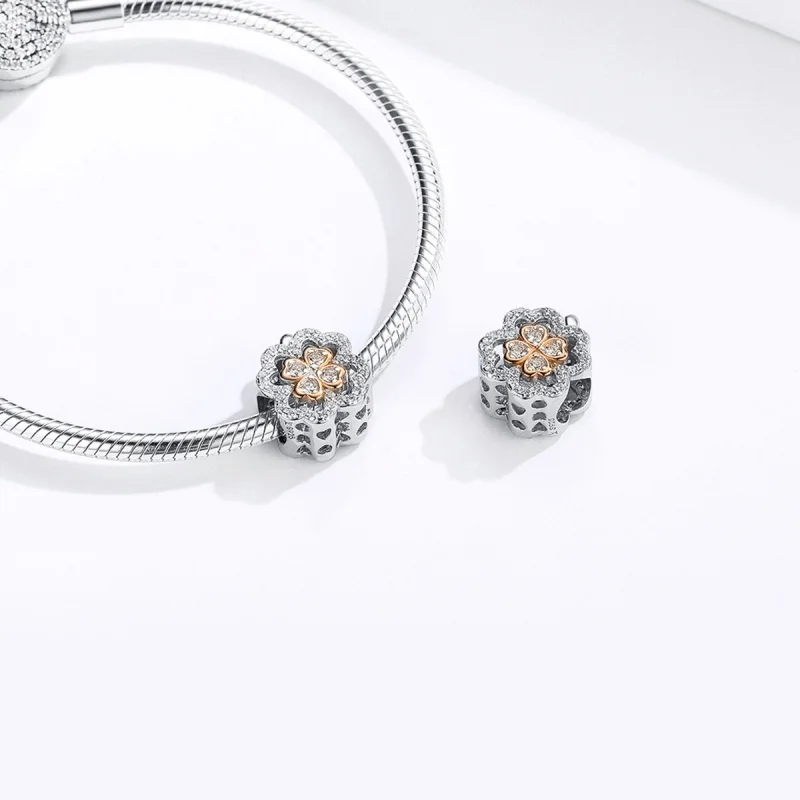 (afbeelding voor) Pandora Style Klavertje vier Bedel - SCC1247 - Bekijken 6