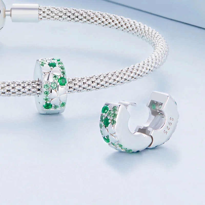 (afbeelding voor) Pandora Style Klavertje vier Clip - BSC678 - Bekijken 4