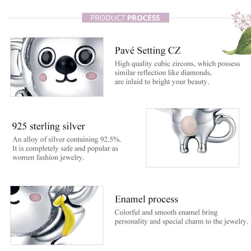 (afbeelding voor) Pandora Style Klein aapje Bedel - SCC1575 - Bekijken 8