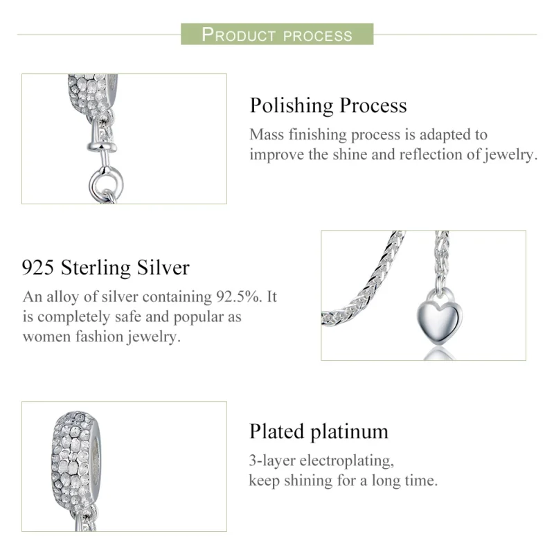 (afbeelding voor) Pandora Style kleine band Veiligheidsketting - SCC1112 - Bekijken 4