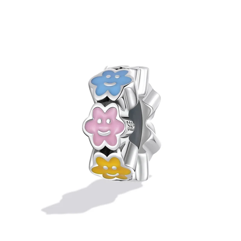 (afbeelding voor) Pandora Style Kleurrijke Cloud Smiley Face Bedel - SCC2188 - Bekijken 2