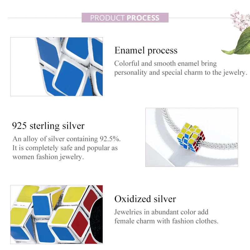 (afbeelding voor) Pandora Style Kleurrijke kubus Bedel - SCC1640 - Bekijken 8