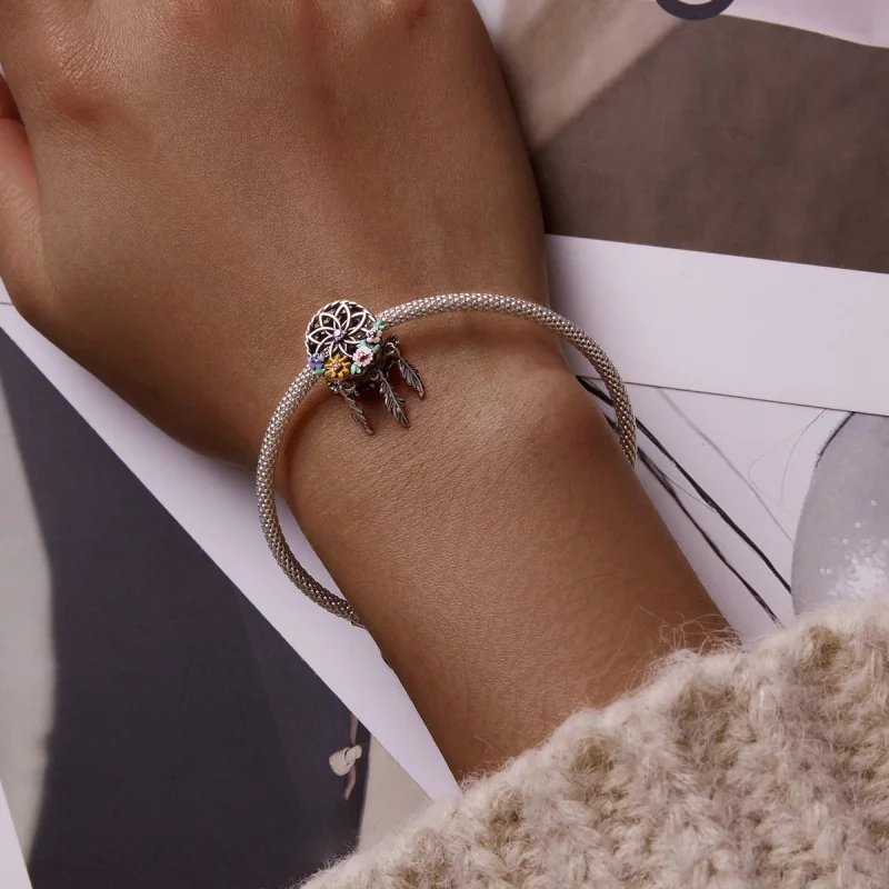 (afbeelding voor) Pandora Style Krans Dream Catcher Bedel - BSC589 - Bekijken 5