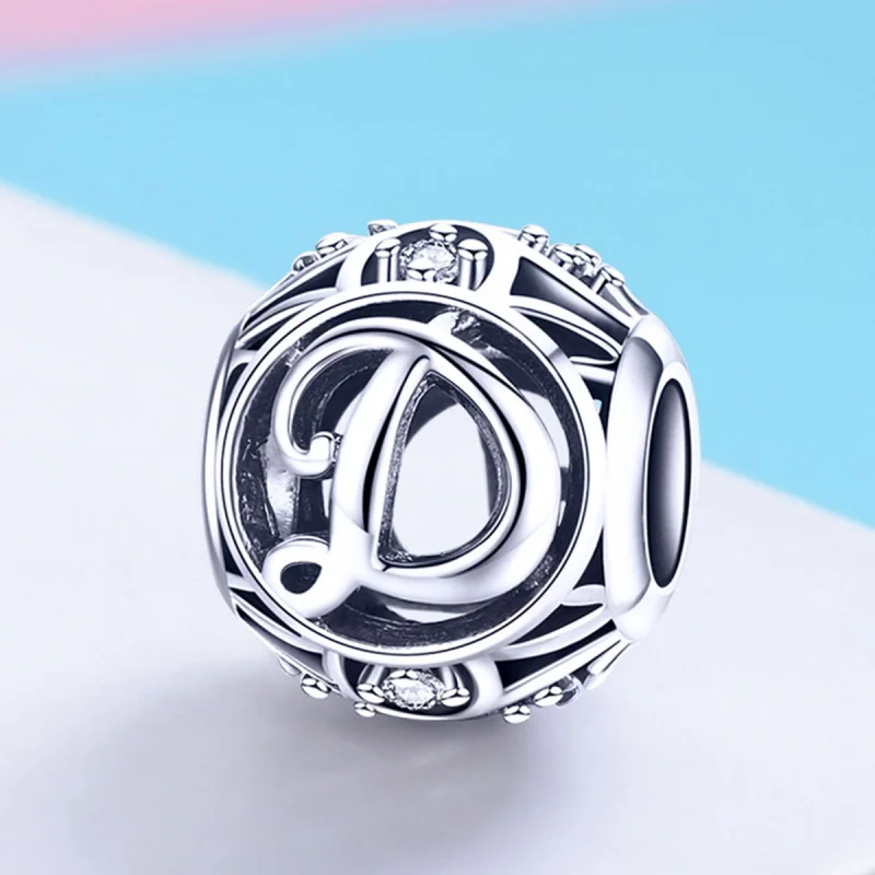 (afbeelding voor) Pandora Style Letter-D Bedel - SCC738-D - Bekijken 2