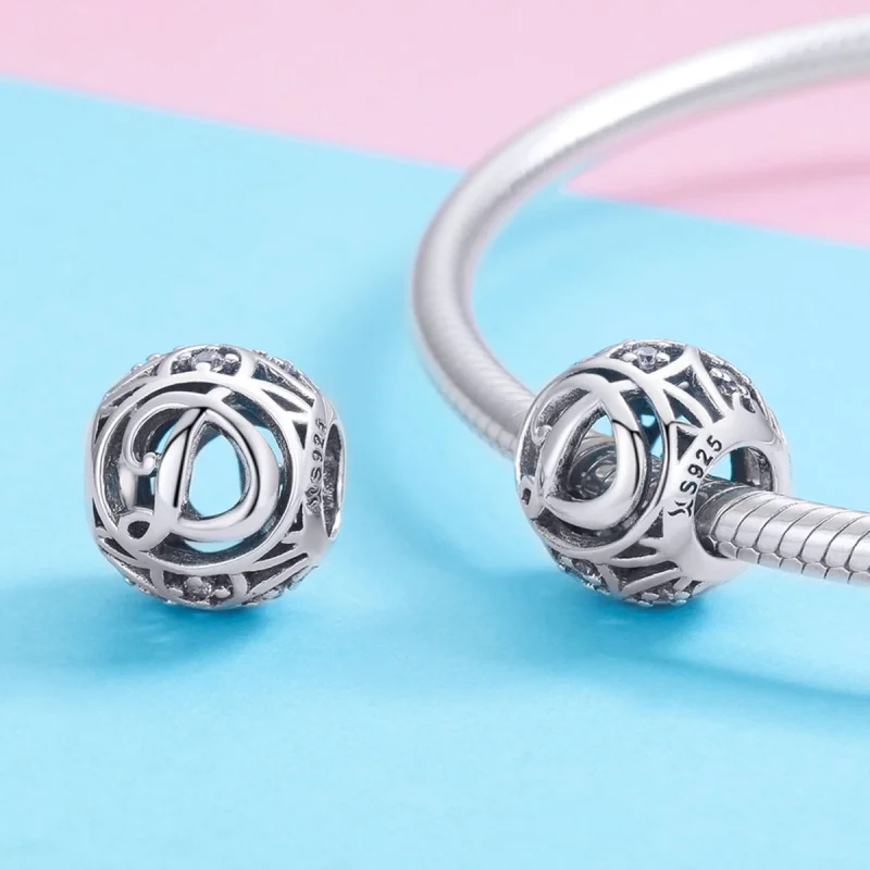 (afbeelding voor) Pandora Style Letter-D Bedel - SCC738-D - Bekijken 3