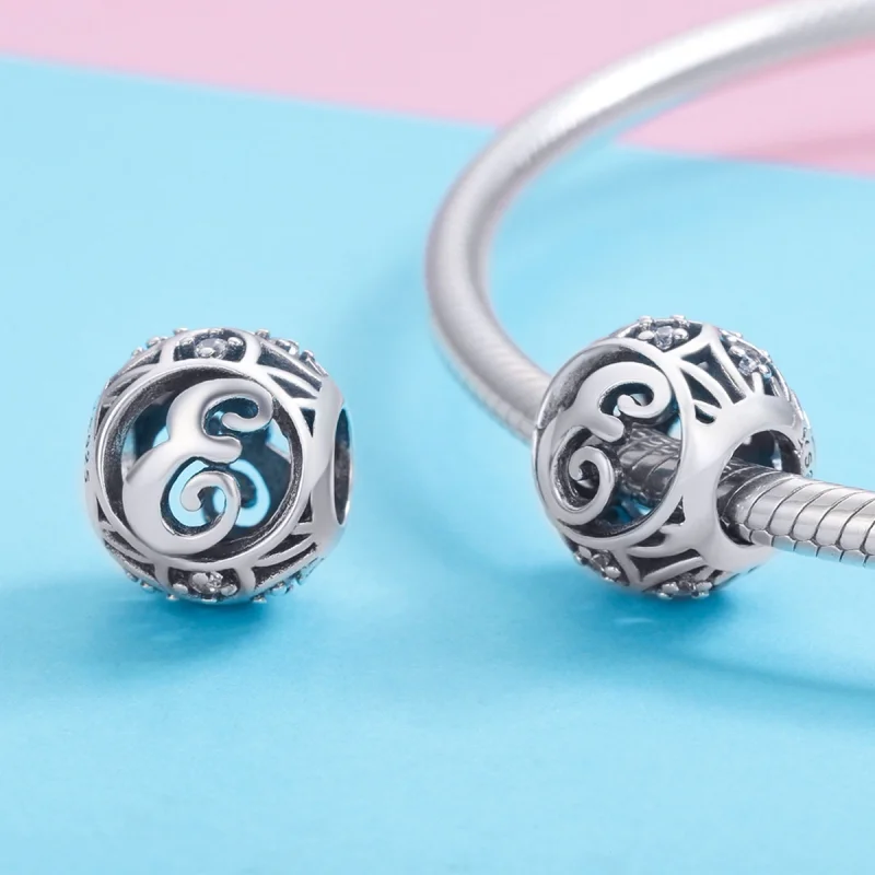 (afbeelding voor) Pandora Style Letter-E Bedel - SCC738-E - Bekijken 3