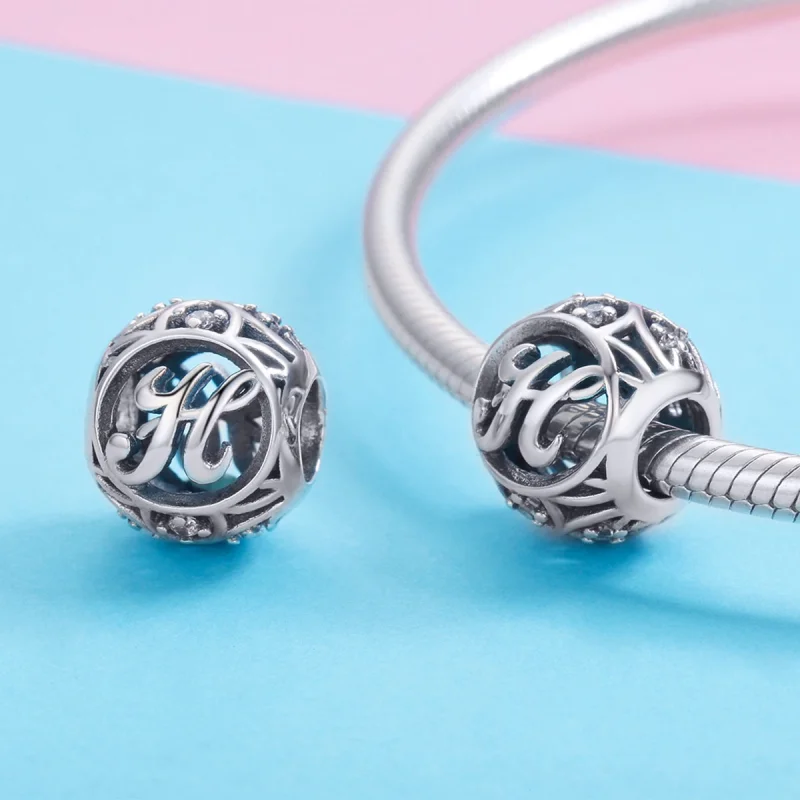 (afbeelding voor) Pandora Style Letter-H Bedel - SCC738-H - Bekijken 3