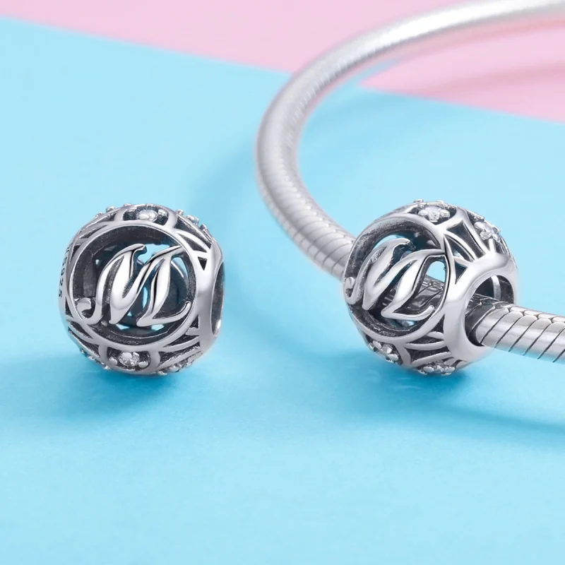 (afbeelding voor) Pandora Style Letter-M Bedel - SCC738-M - Bekijken 3