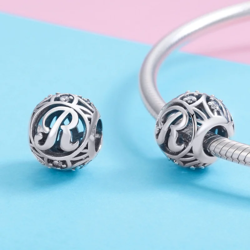 (afbeelding voor) Pandora Style Letter-R Bedel - SCC738-R - Bekijken 3