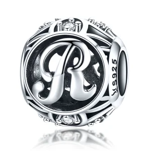 Pandora Style Letter-R Bedel - SCC738-R (afbeelding voor) Pandora Style Letter-R Bedel - SCC738-R